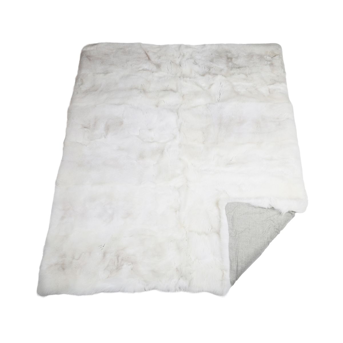Premium Fox Throw | Cashmere Backing | Shadow | 200x220 cm