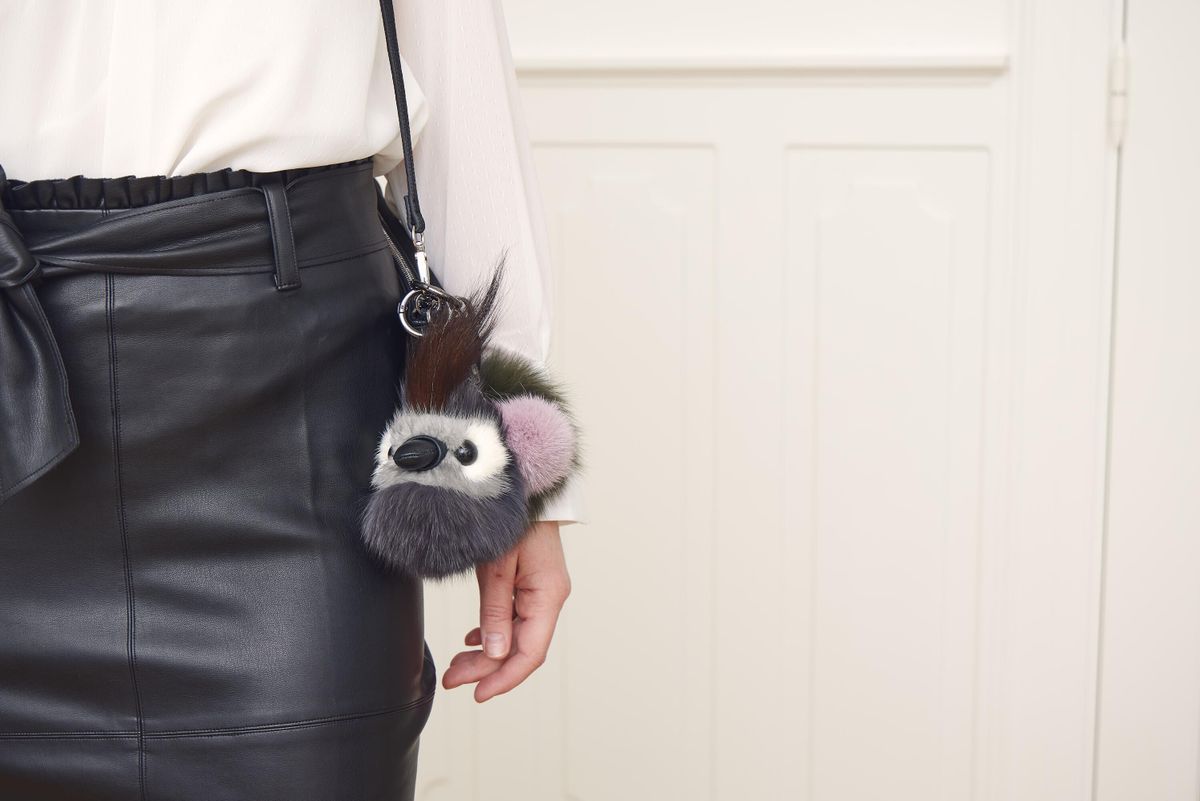 Miss Coco Keyring White