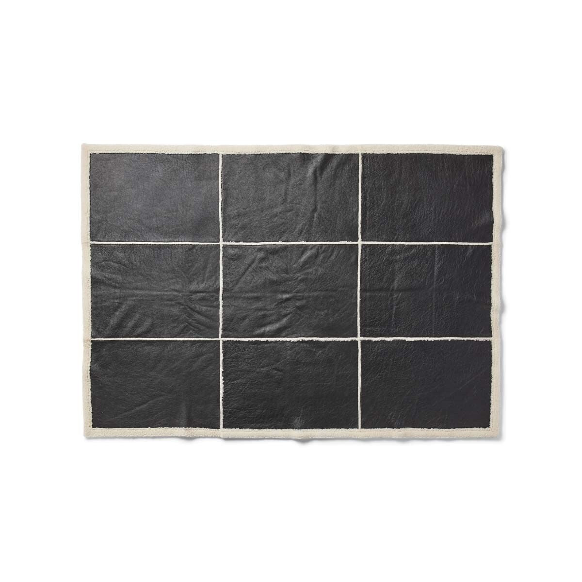 Addison Throw | Double Face Sheepskin Black/White