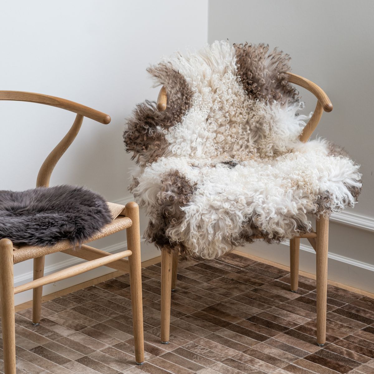 Austrian Curly Sheepskin | Natural Colors | 90 cm Blacky