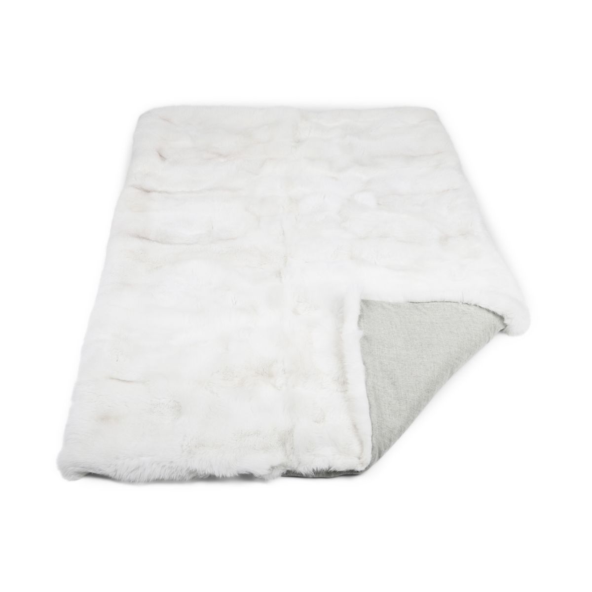 Premium Fox Throw | Cashmere Backing | Arctic/Marble Fox | 140x200 cm