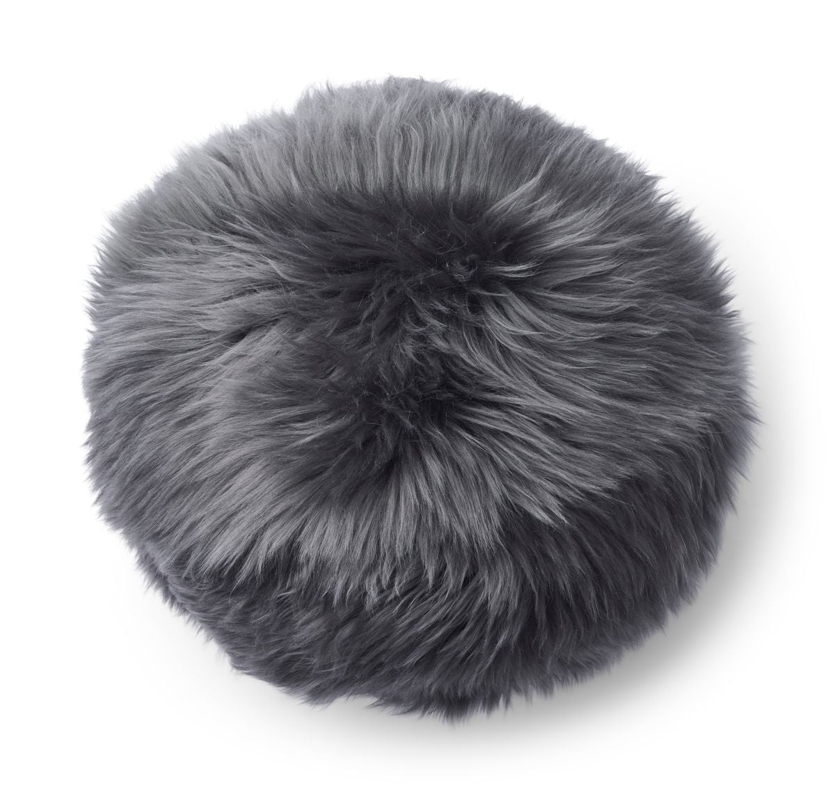 Angelite Round Cushion | D30 cm | D25 | D35 | Long Wool Steel