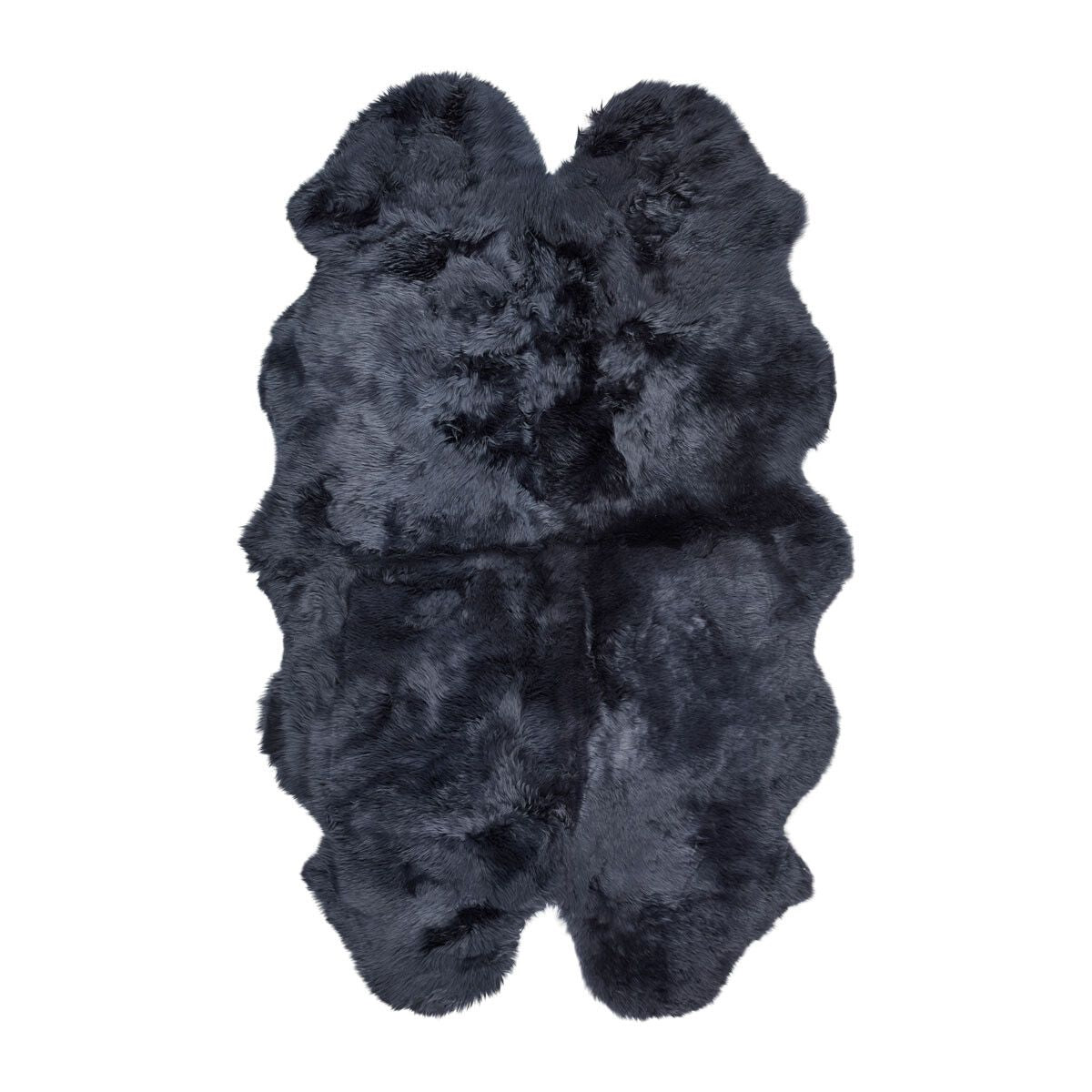 Premium New Zealand Sheepskin | Long Wool | Quadruple Rug 180x110 cm Navy