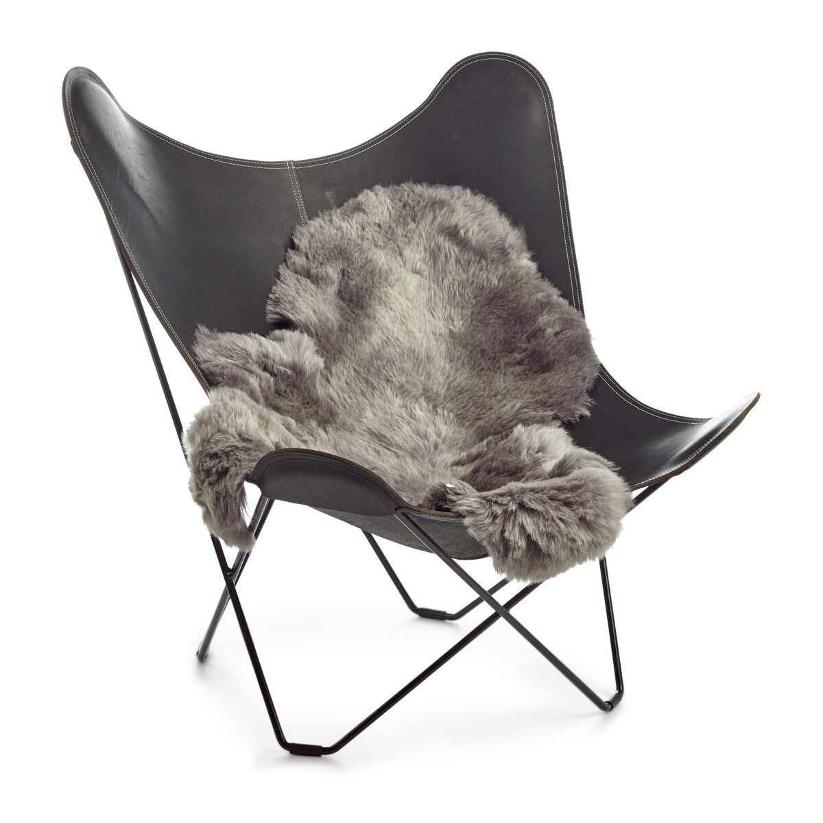 Icelandic Sheepskin | Short Wool | 90-100 cm Grey Brisa