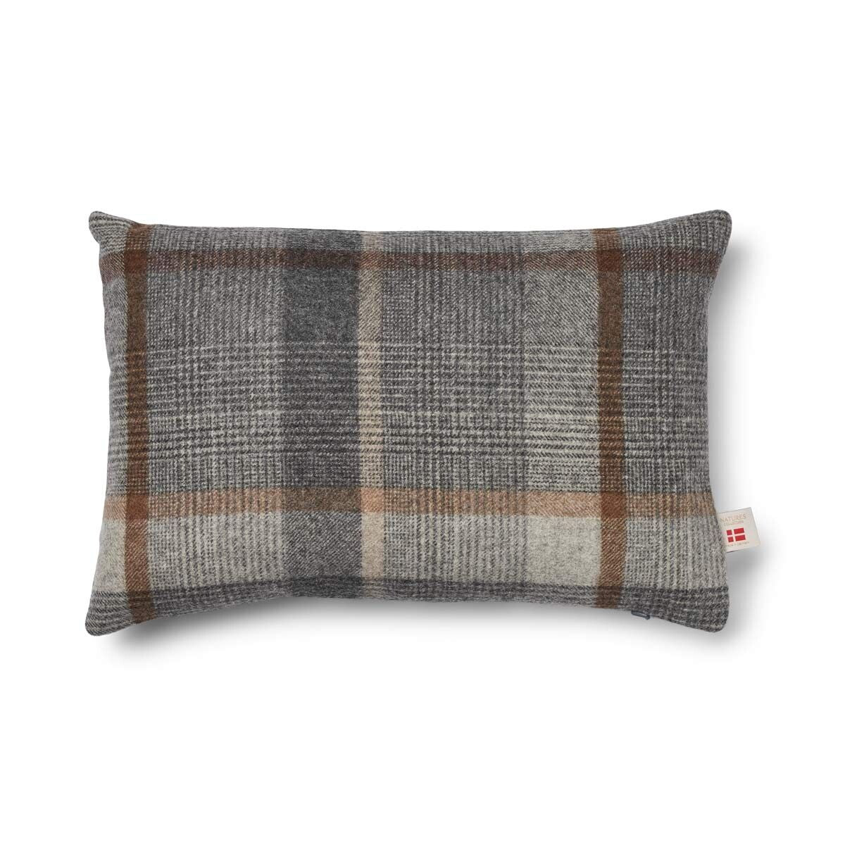 Doublesided Wool Cushion | 34x52 cm Glencheck-Grey