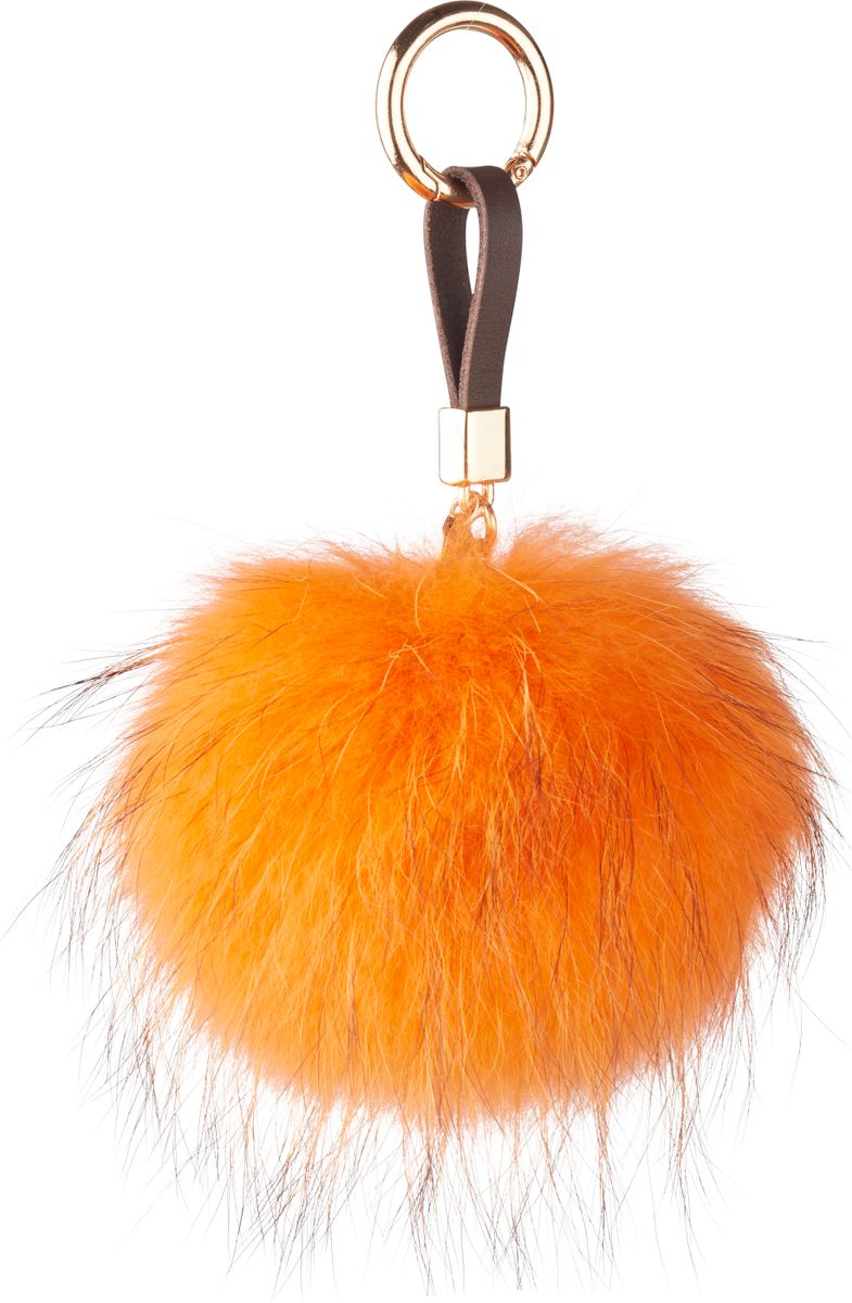 Pom Pom Keyring Orange
