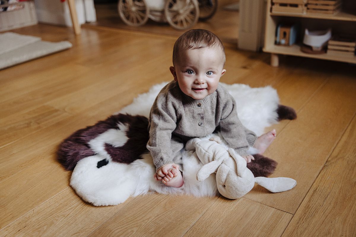 Cute Sheep Rug | New Zealand | 35x48 cm Ivory