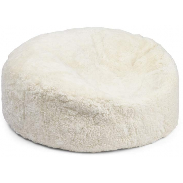 Round Sheepskin Bean Bag | Short Wool | Ø75 cm Ivory