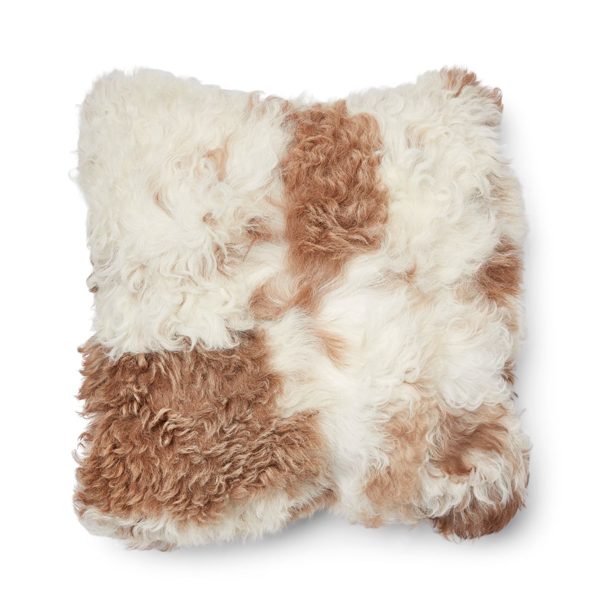 Toscana Lamb Cushion | Doublesided Brown/Beige Mix