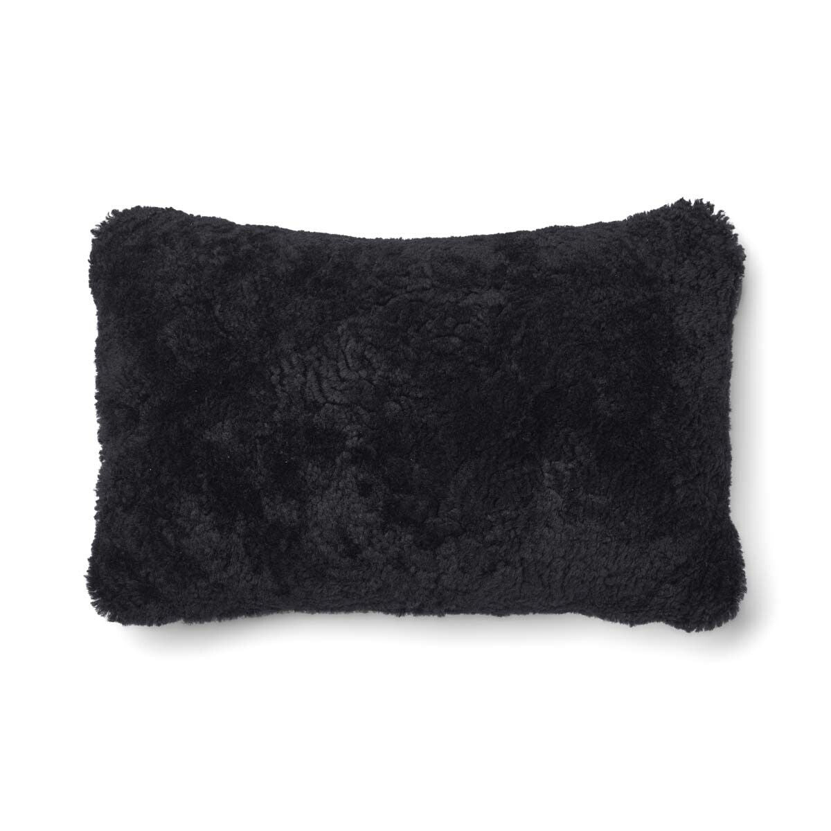 Short-Wool Sheepskin Cushion | 52x52 cm  | 34x52 cm  Charcoal/Black