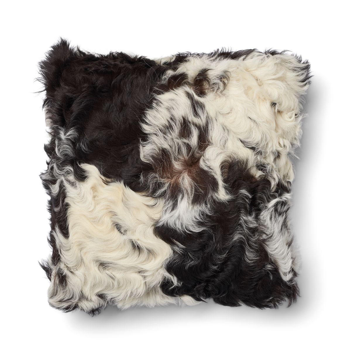 Toscana Lamb Cushion | Doublesided Black/White Mix