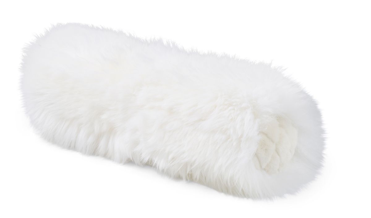 Bolster Cushion | Long Wool Ivory/White