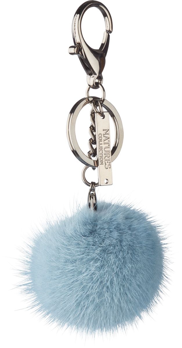 Pom Pom Keyring Light Skyblue