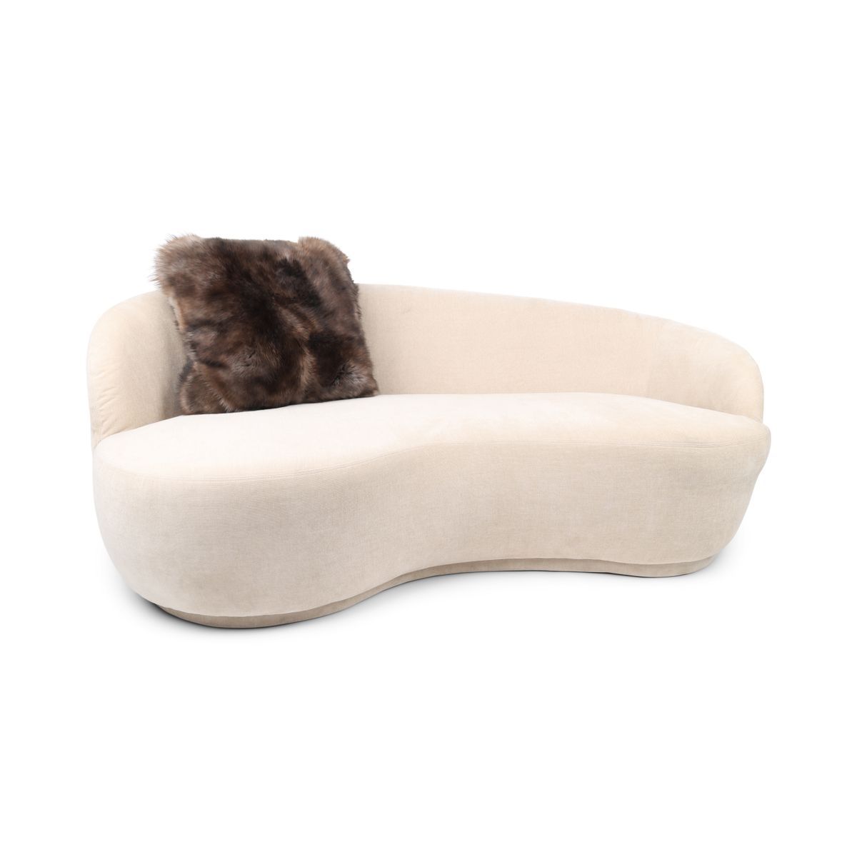Toscana Sheepskin Cushion | Long Wool | Doublesided Dark Brown