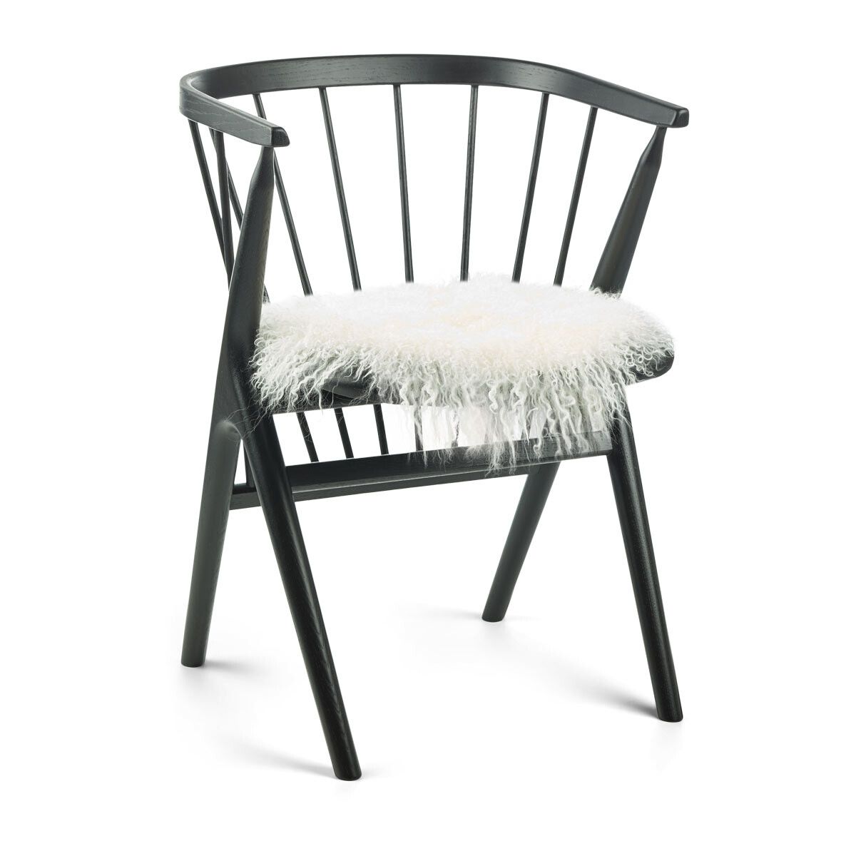 Tibetan Sheepskin Seat Cover | Ø38cm Ivory