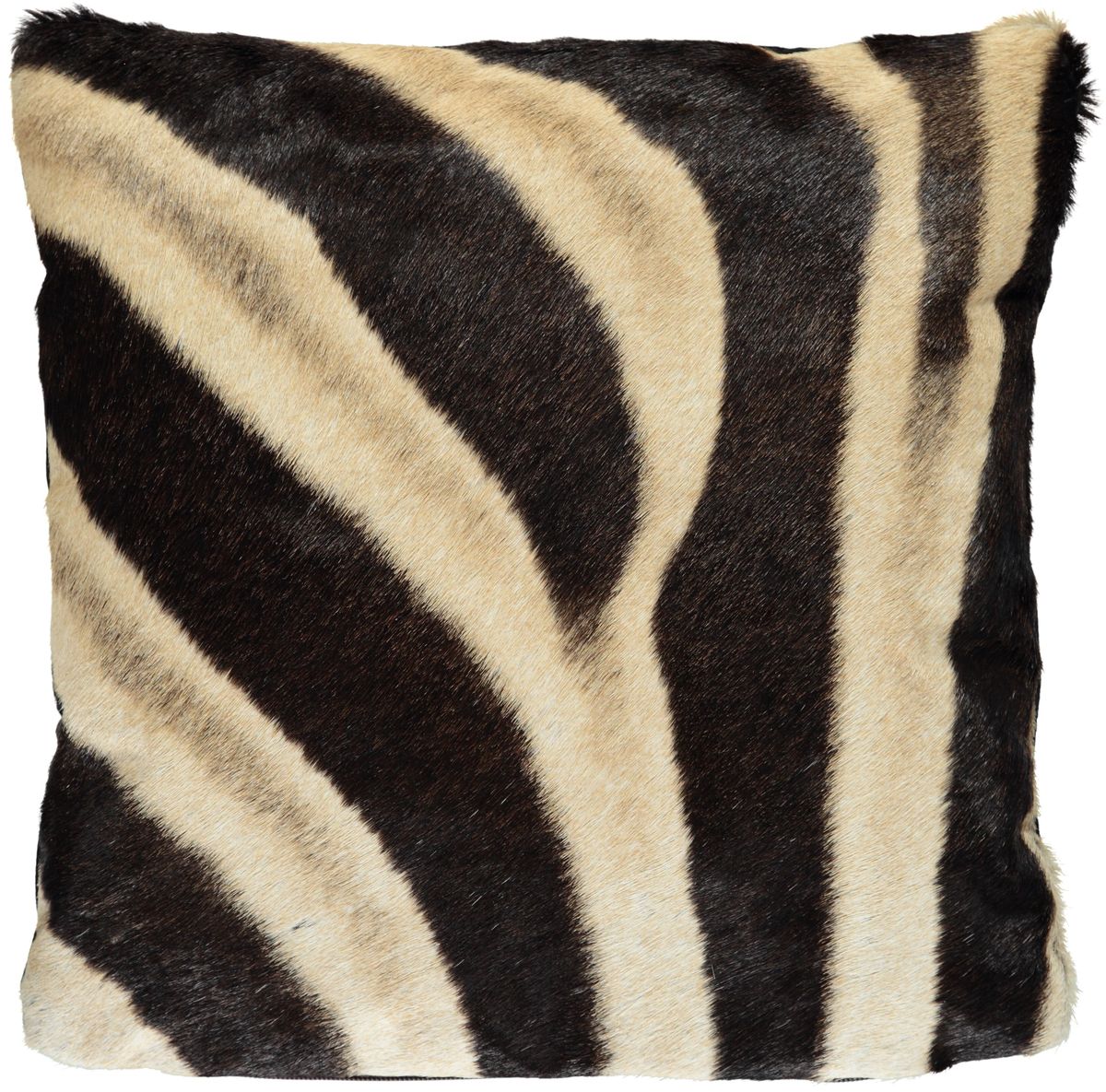 Zebra/Leather Cushion | 60x60 cm