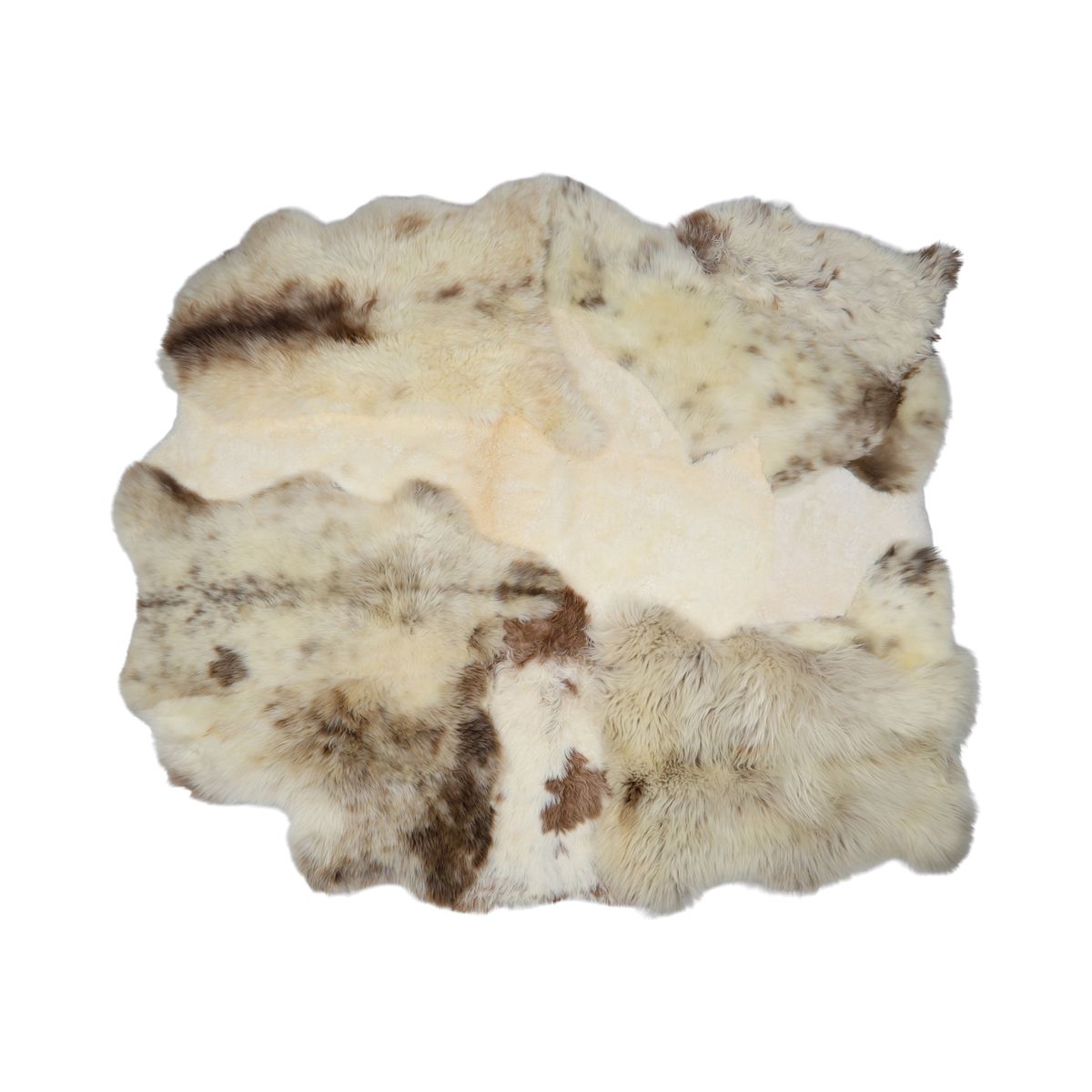 Multi Layered of Natural Fiber Sheepskin, Long Wool/Short