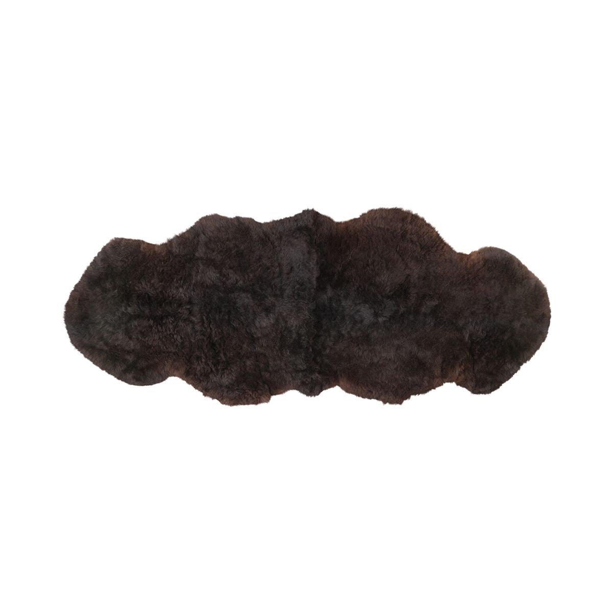 Double Sheepskin Rug | Iceland | Short Wool | 180x60 cm Blacky