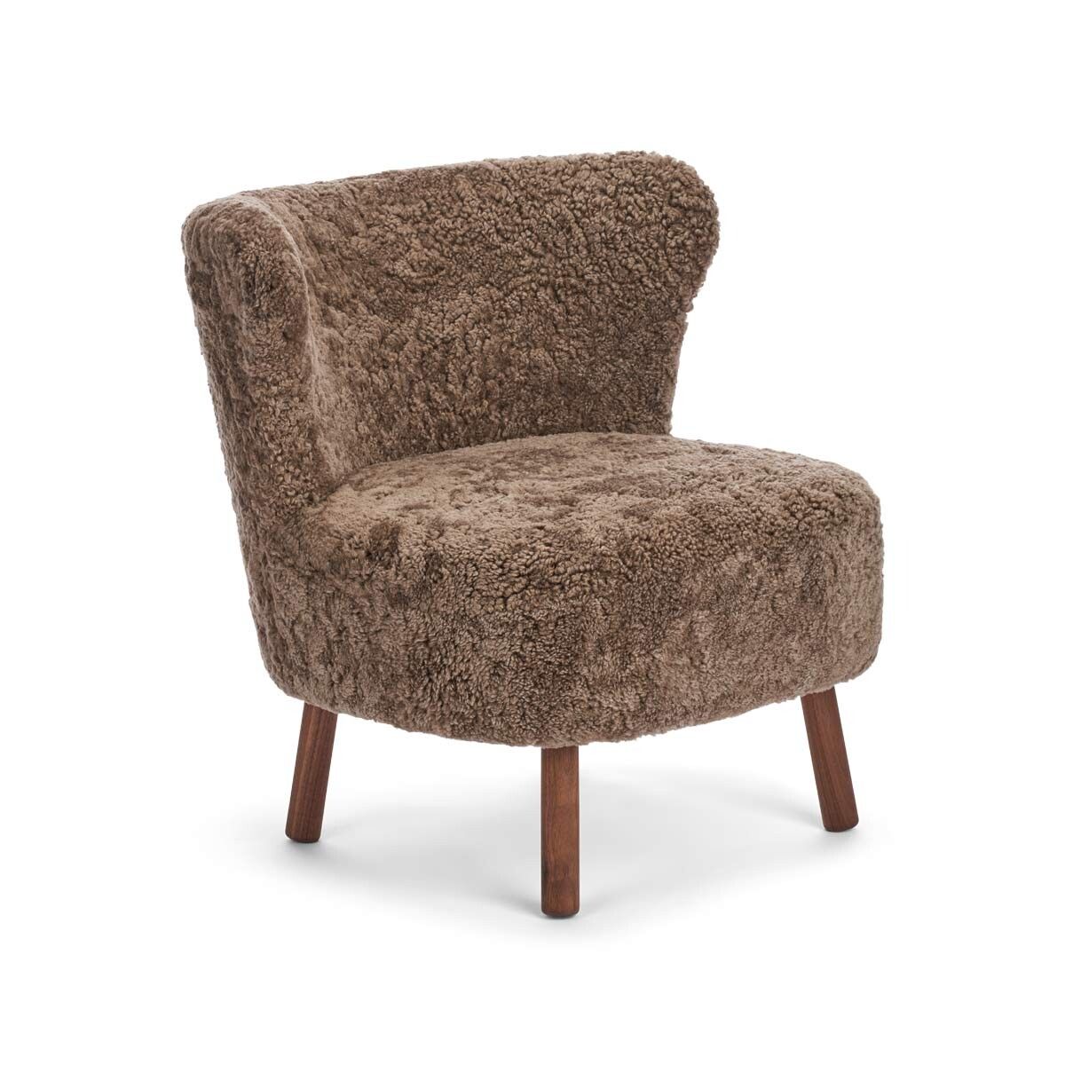 Emil Lounge Chair | Short Wool Taupe