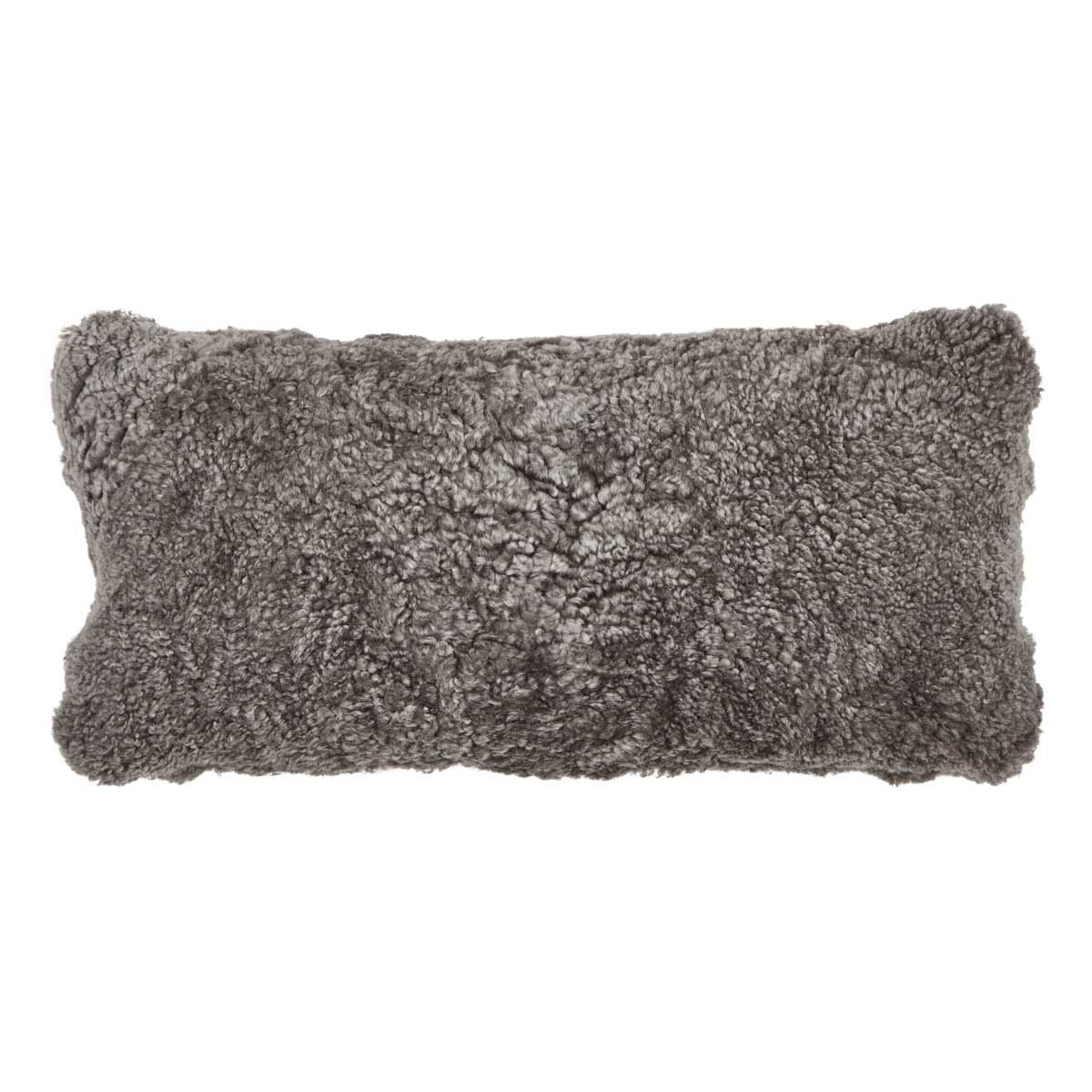 Short-Wool Sheepskin Cushion Graphite