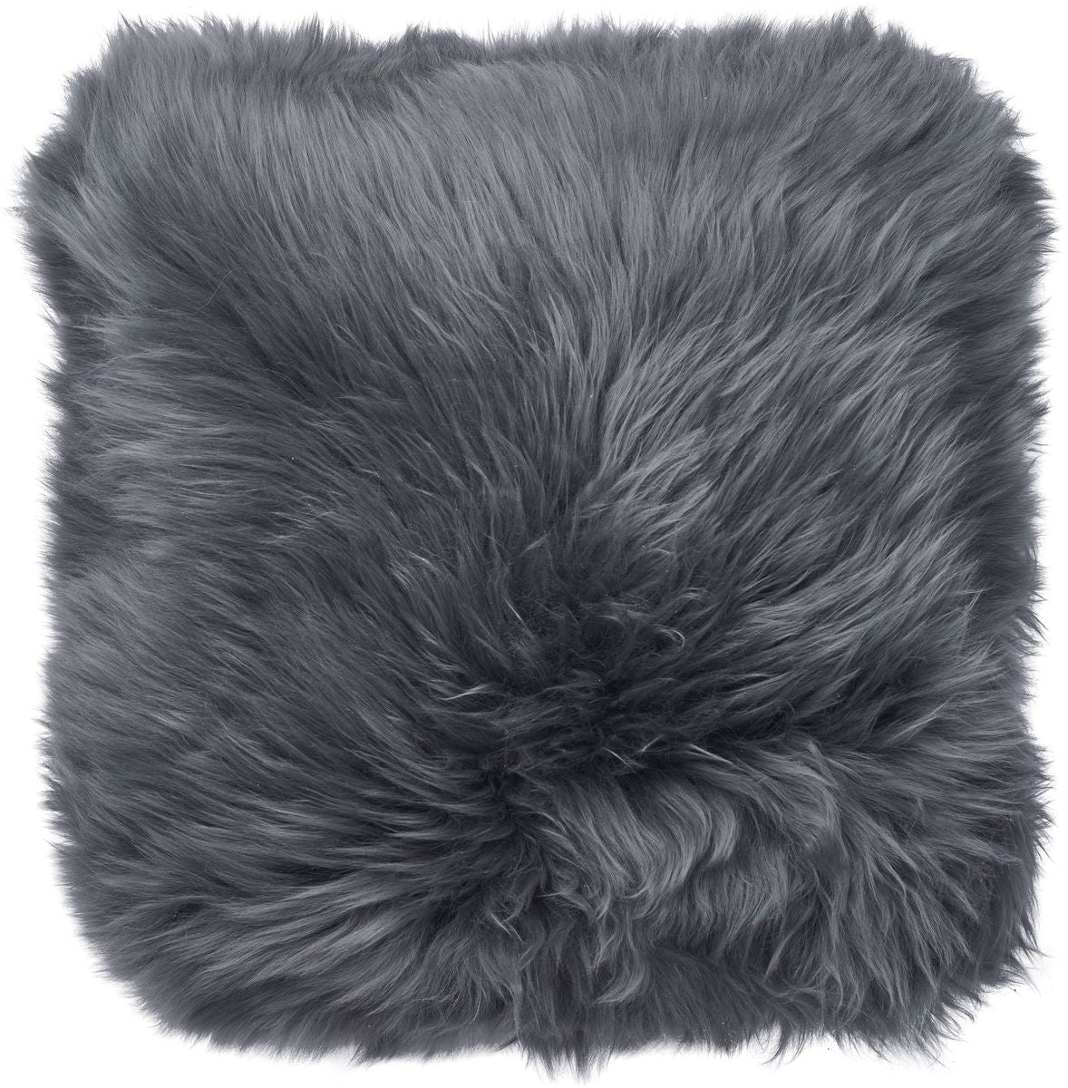 Long-Wool Sheepskin Cushion | Doublesided | New Zealand | 45x45 cm Steel