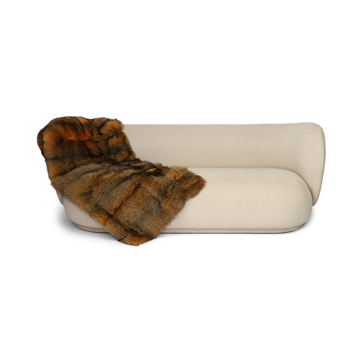 Premium Fox Throw | Cashmere Backing | Mustard Yellow | 78x160 cm