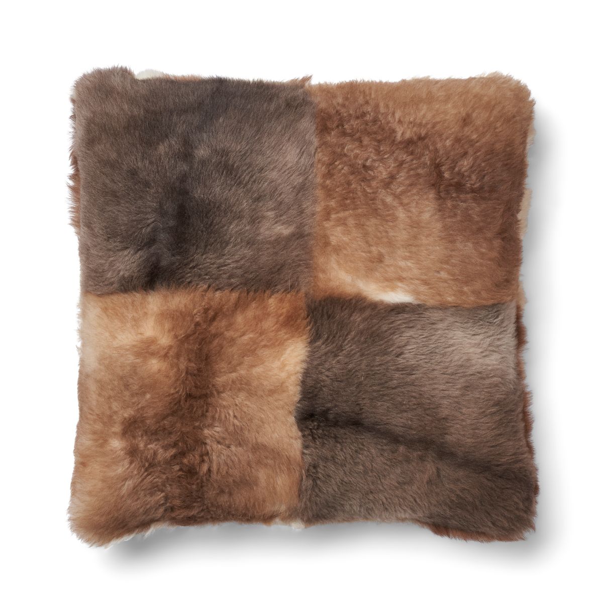 Toscana Lamb Cushion | Doublesided  Brown/Beige Mix