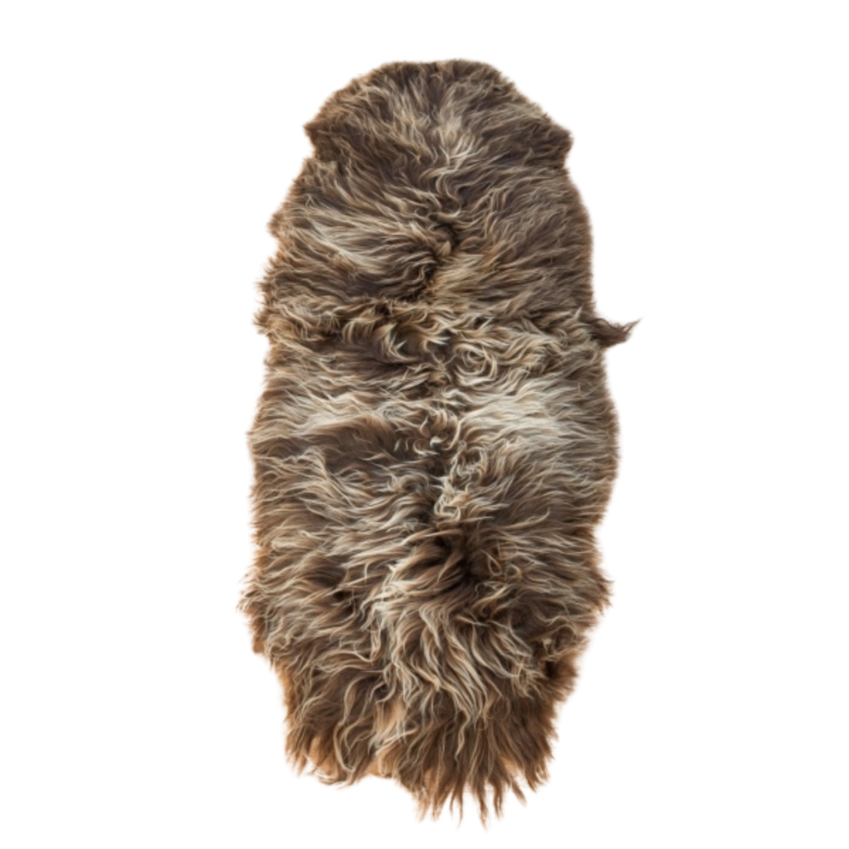 Double Icelandic Sheepskin | Long Wool |180 cm Rusty Brown