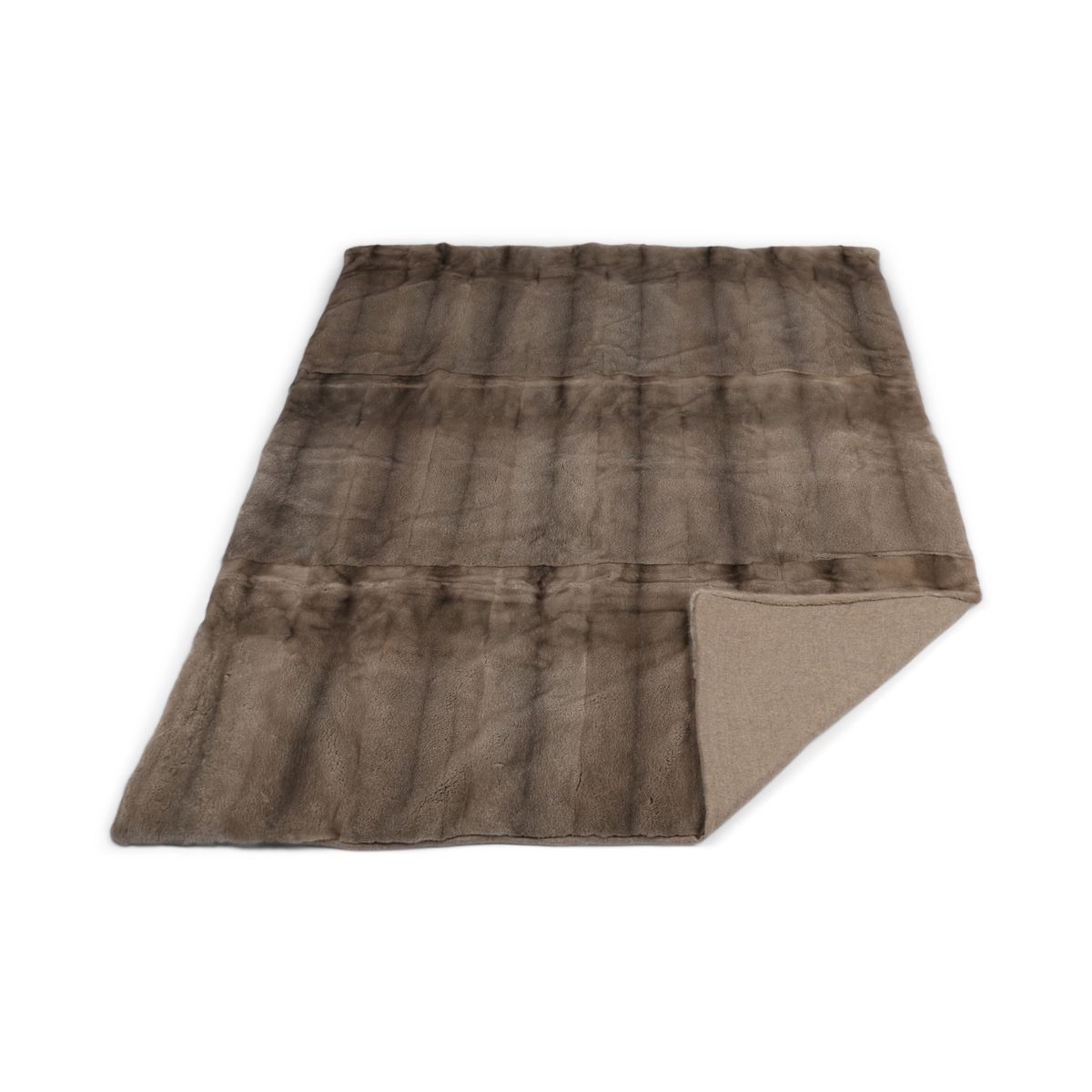 Mink Throw | Cashmere Backing | Pearl Cross | 180x130 cm