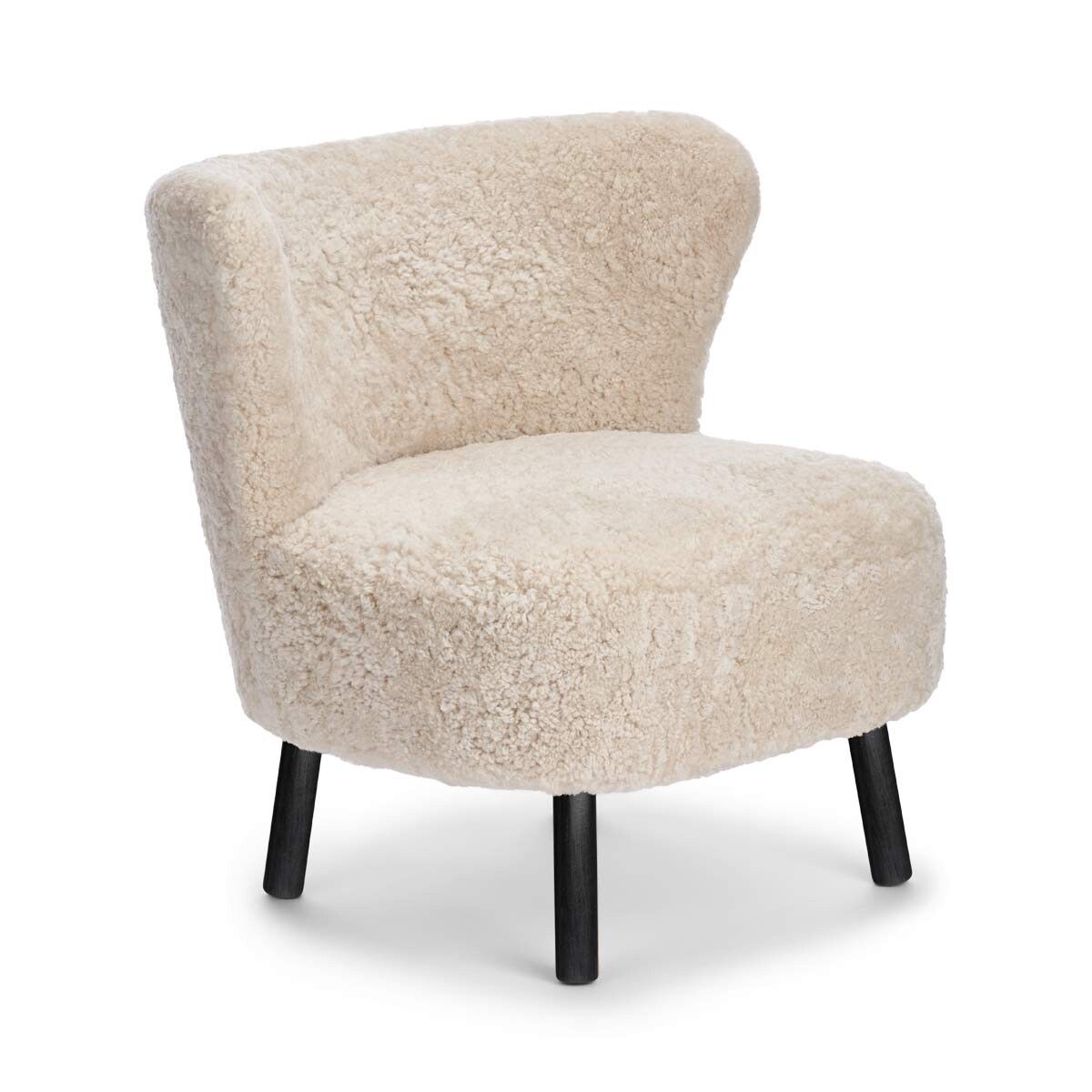 Emil Lounge Chair | Short Wool Pearl