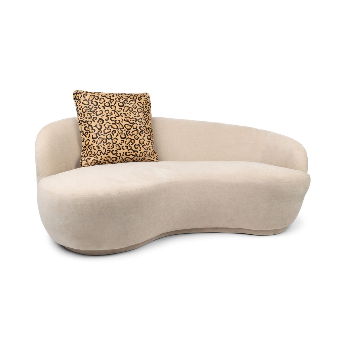 Premium Cowhide Cushion | Doublesided Sand/Brown Leopard Print