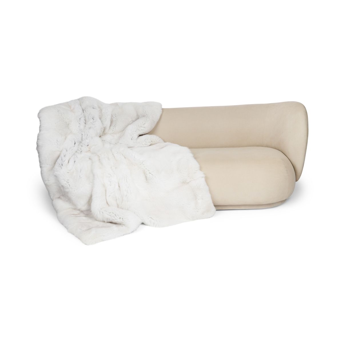 Premium Fox Throw | Cashmere Backing | Shadow | 160x180 cm