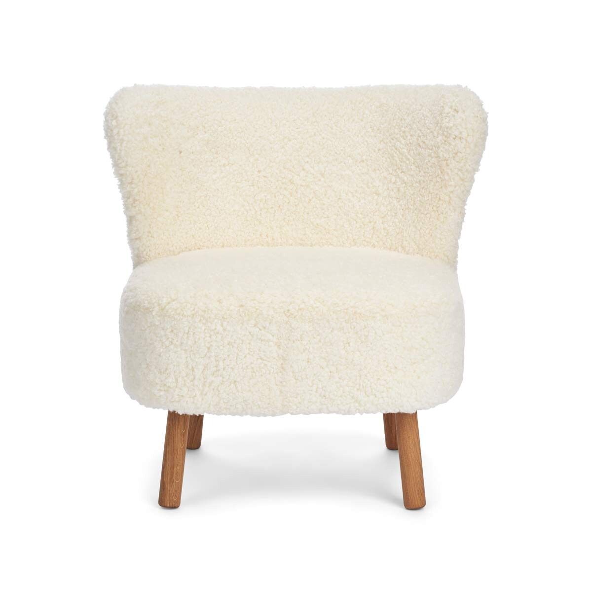 Emil Lounge Chair | Short Wool Ivory