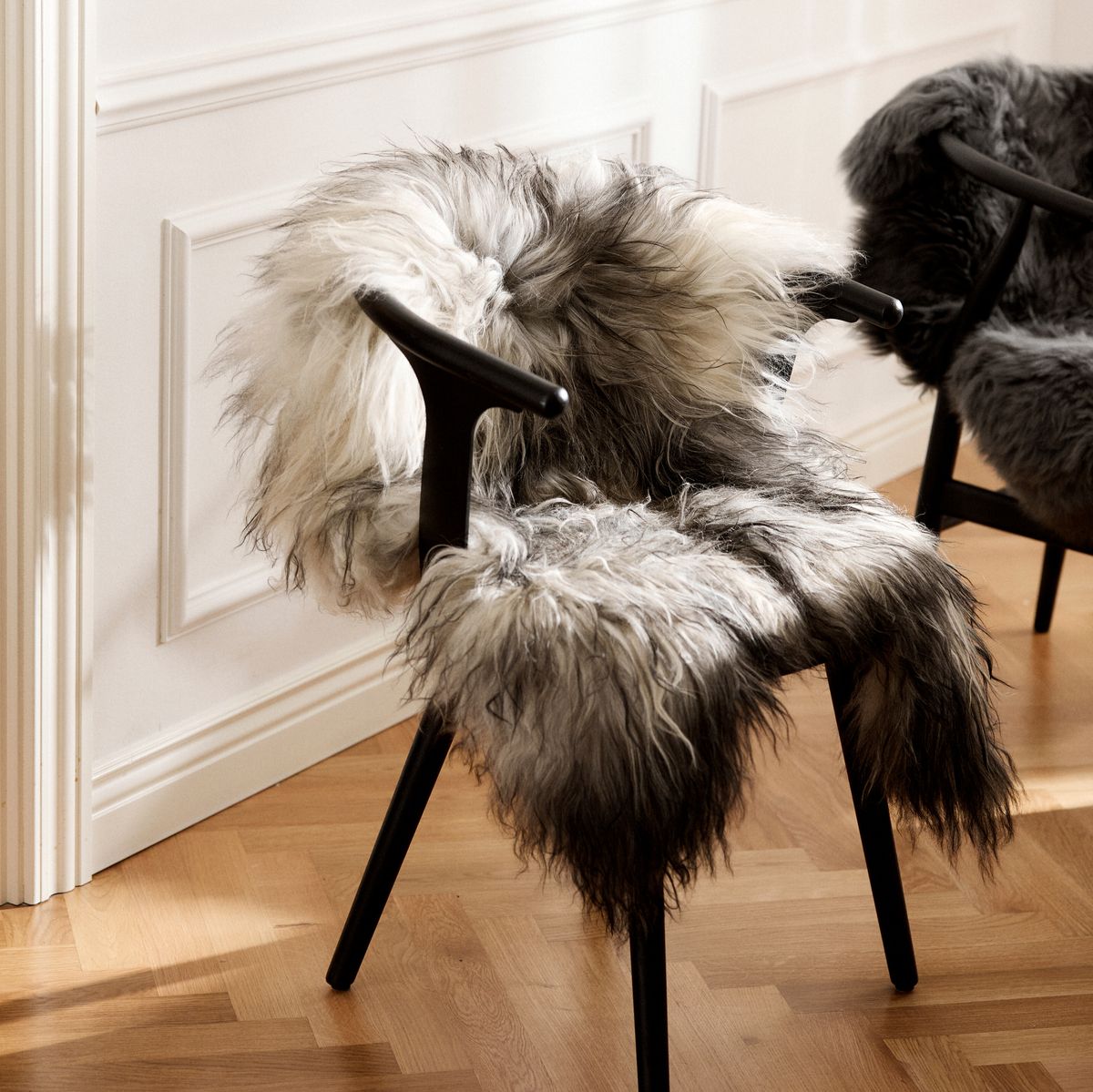 Icelandic Sheepskin | Long Wool | 100-120 cm Natural Grey