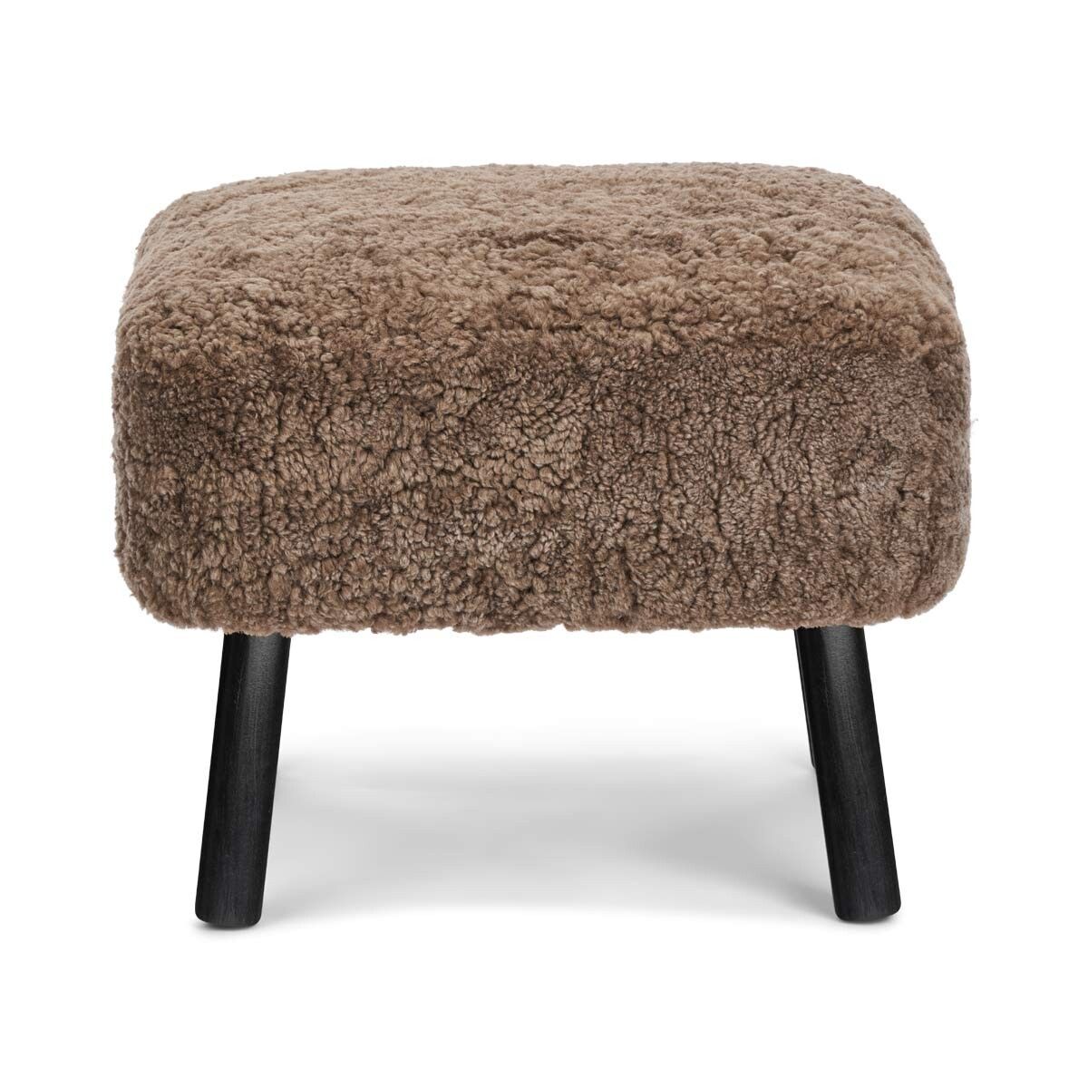 Emil Foot Rest Stool | Short Wool Taupe