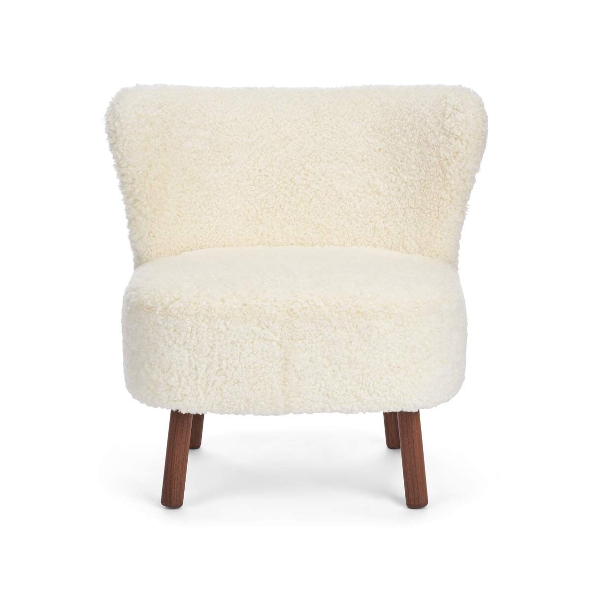 Emil Lounge Chair | Short Wool Ivory