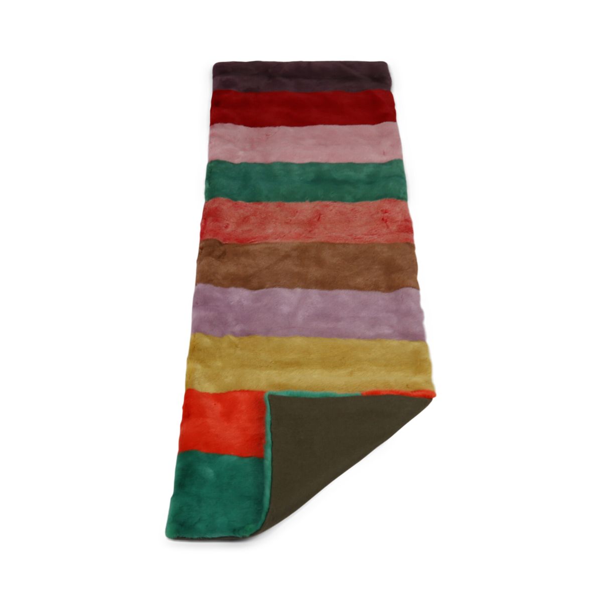 Mink Throw | Cashmere Backing | Multicolor Bright | 52x156 cm