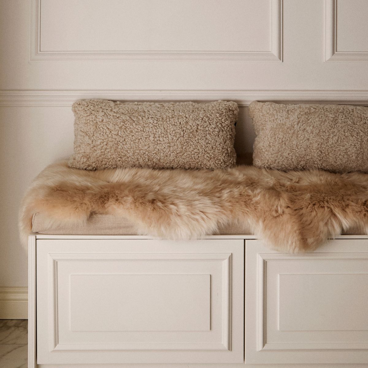 New Zealand Sheepskin | Long Wool | Rug 135 cm Aubergine