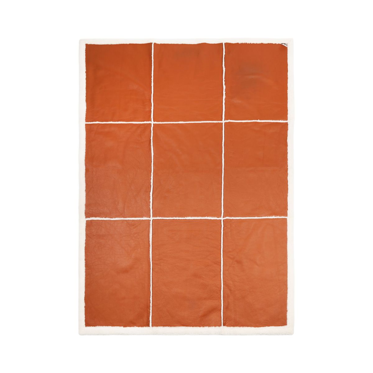 Addison Throw | Double Face Sheepskin Leather Brown/Ivory