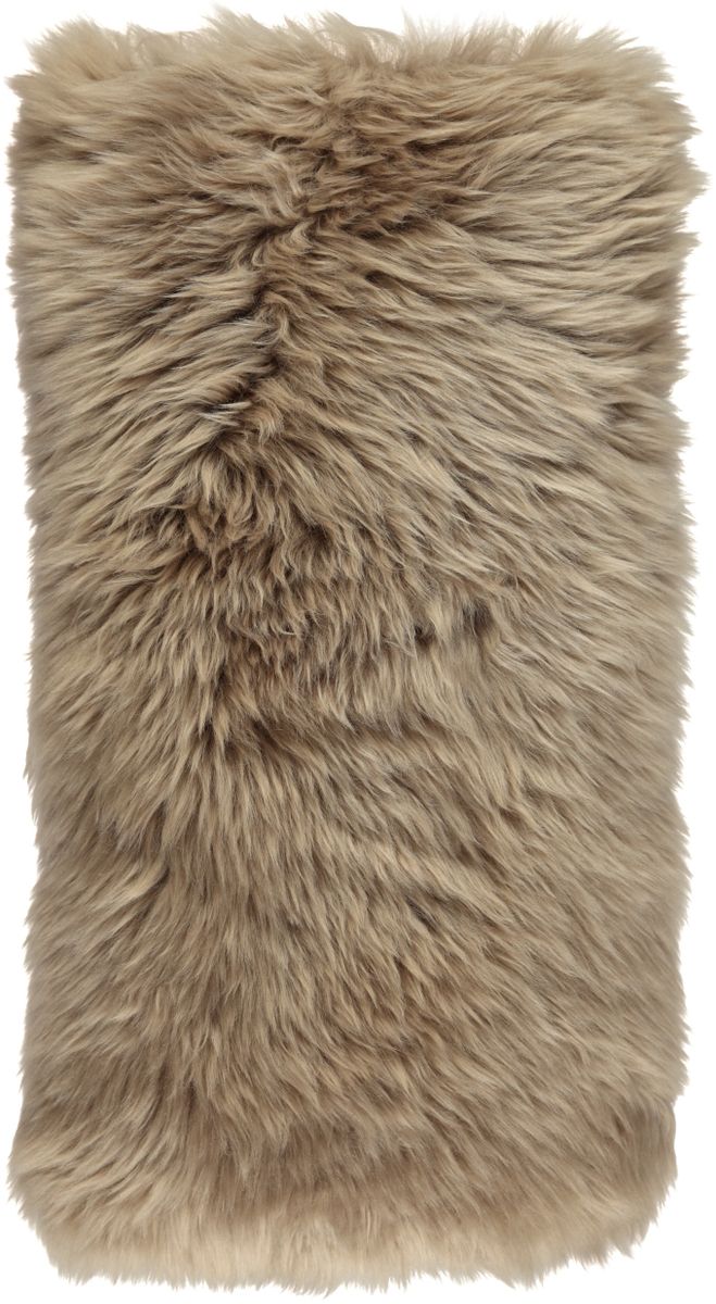 Long-Wool Sheepskin Cushion | 28x56 cm Taupe