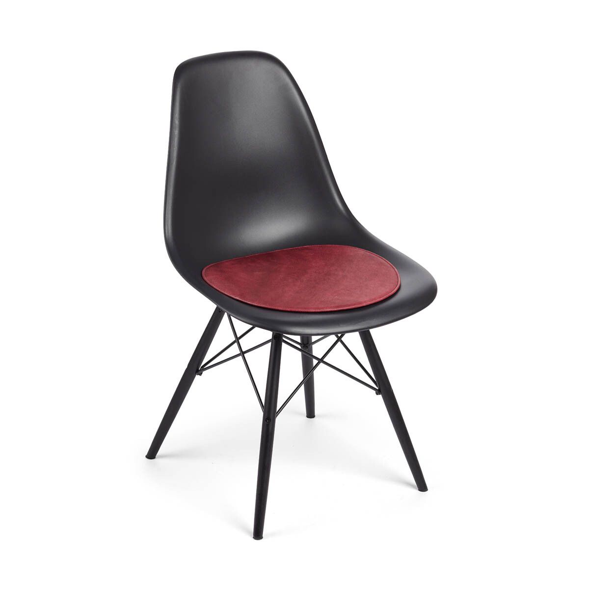 Calf Leather Seat Cover | Ø38 cm Cherry