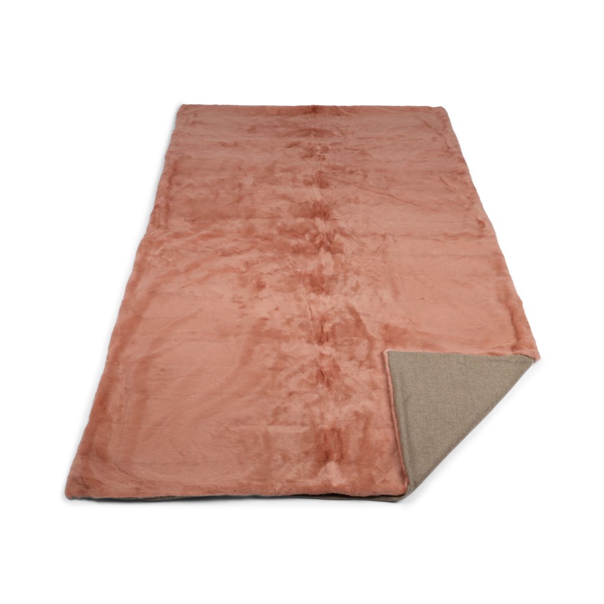 Mink Throw | Cashmere Backing | Old Rose | 124x142 cm