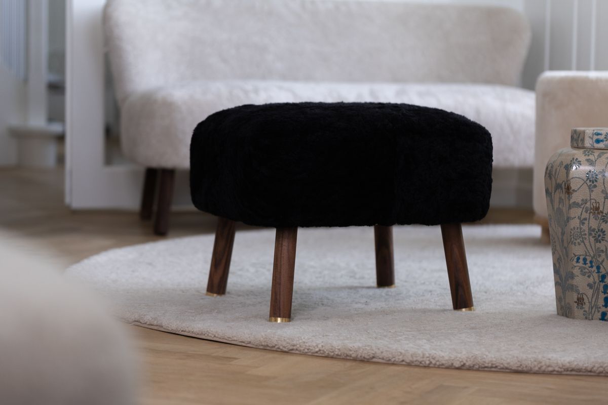 Emil Foot Rest Stool | Short Wool