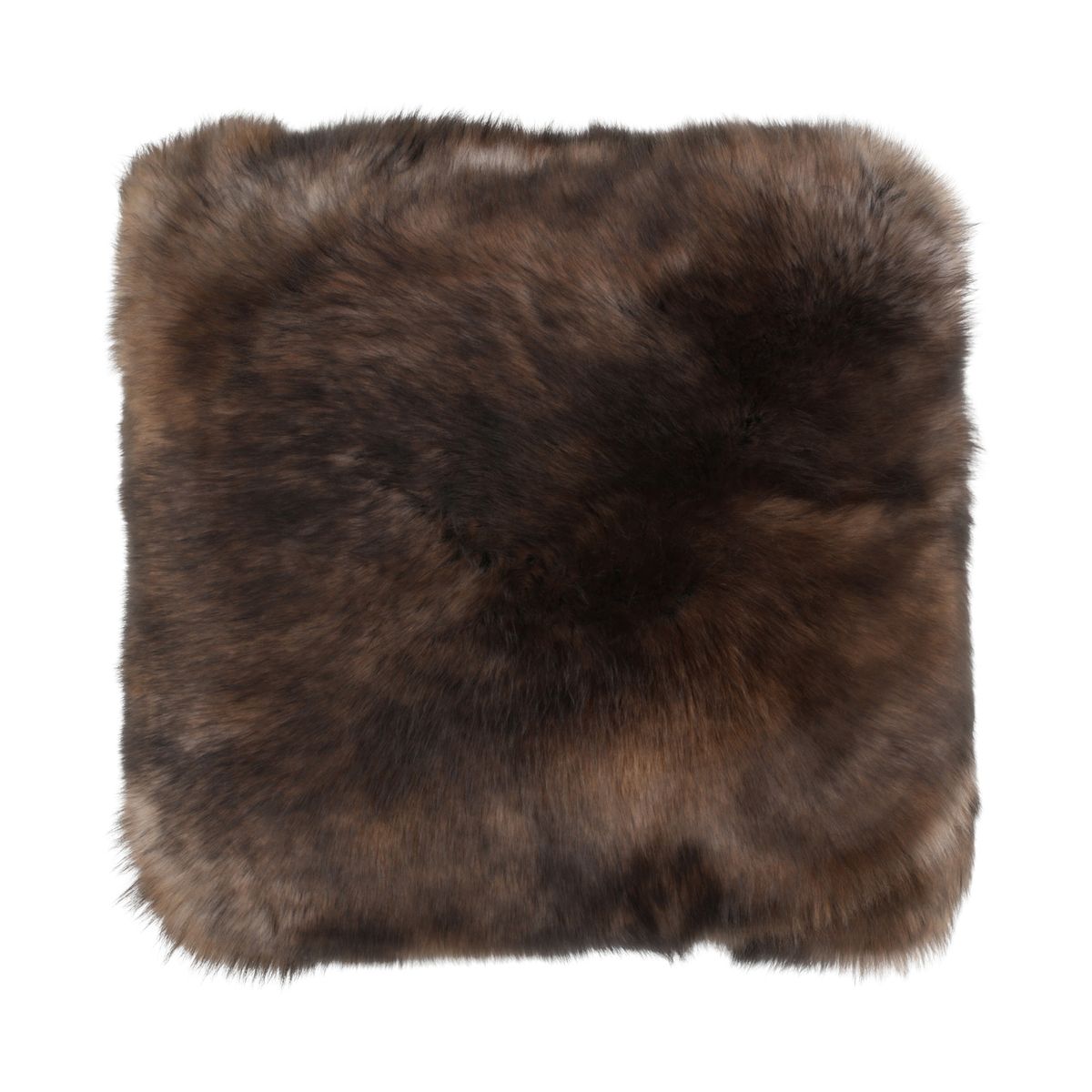 Toscana Sheepskin Cushion | Long Wool | Doublesided Dark Brown