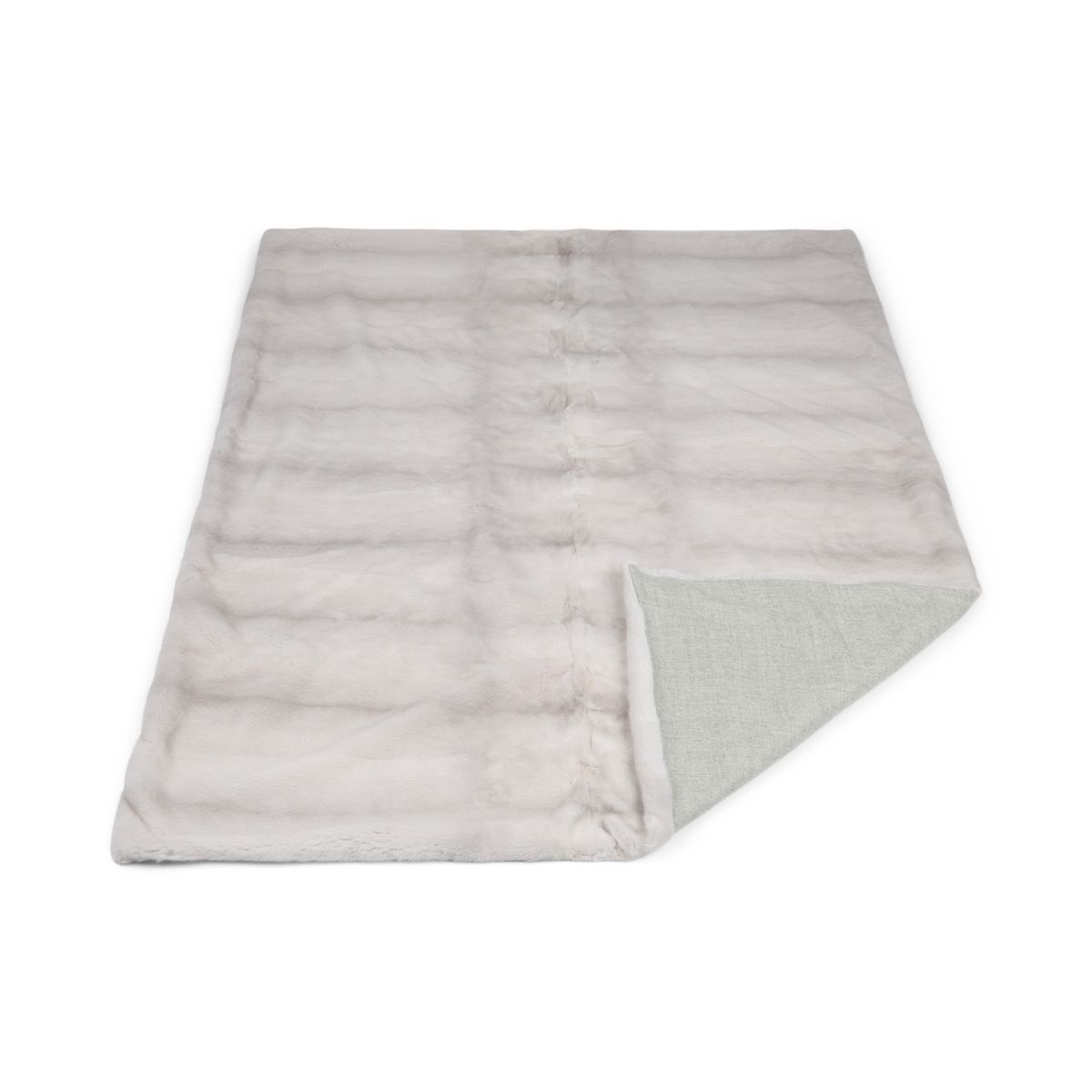 Mink Throw | Cashmere Backing | Pearl Cross | 180x130 cm