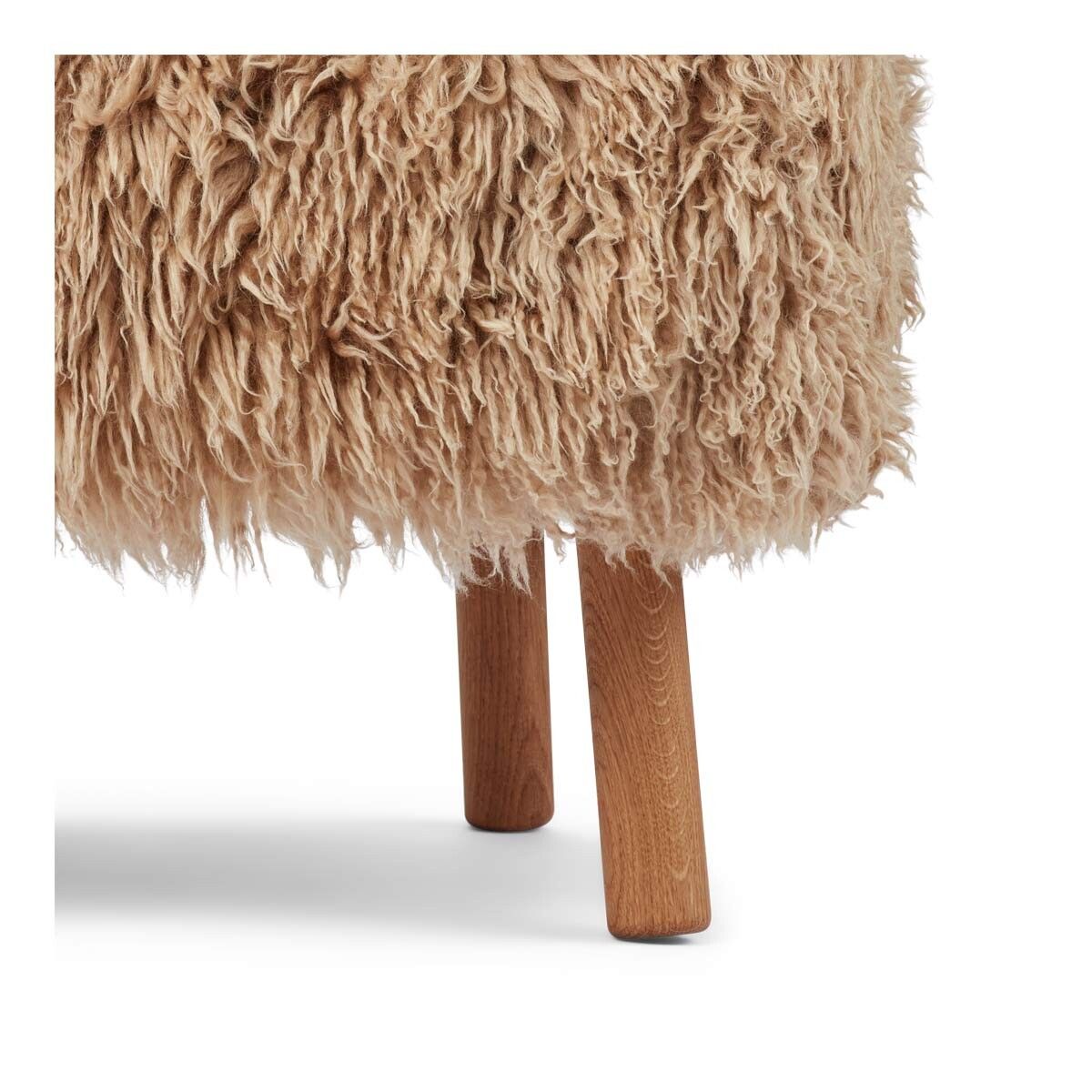 Emil Foot Rest Stool | Long Wool Honey