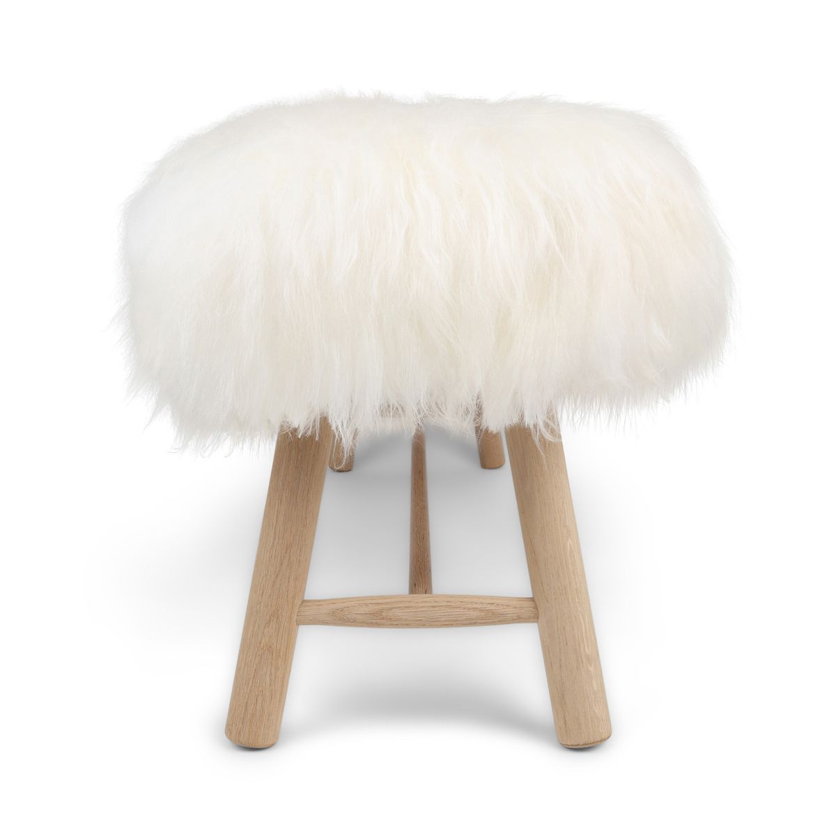 Theo Bench | Icelandic Sheepskin | Oak Legs Off White