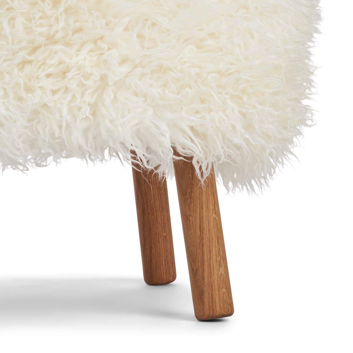 Emily Lounge Chair | Long Wool Snow White