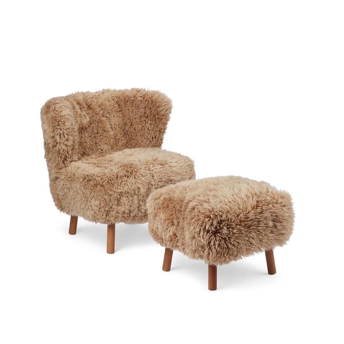 Emil Foot Rest Stool | Long Wool Honey