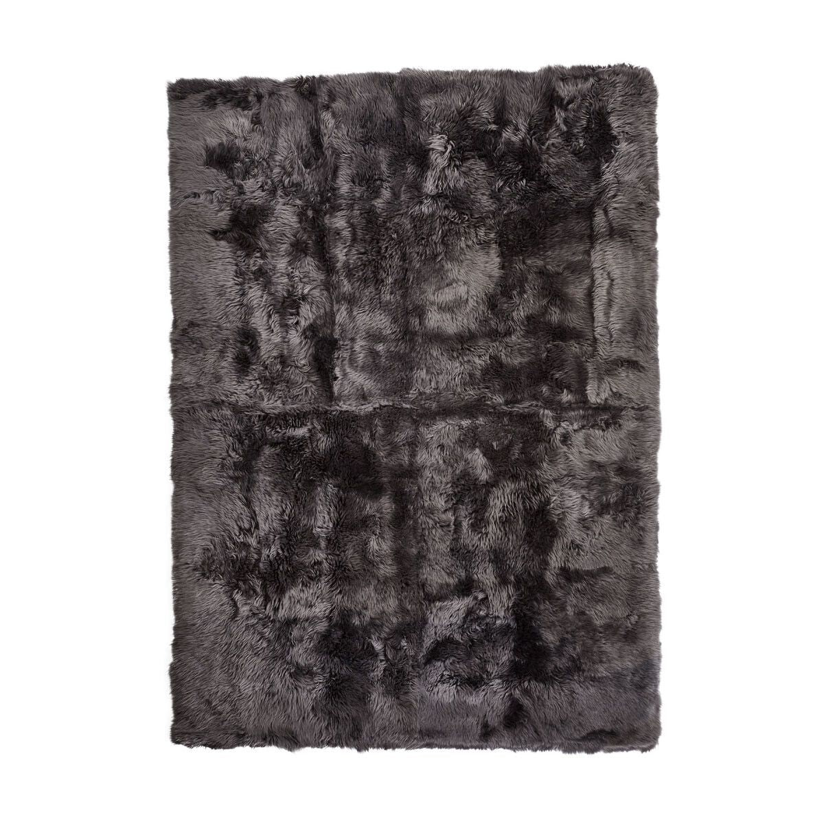 Long Wool Sheepskin Design Rug | 120x180 cm Steel